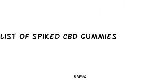 list of spiked cbd gummies