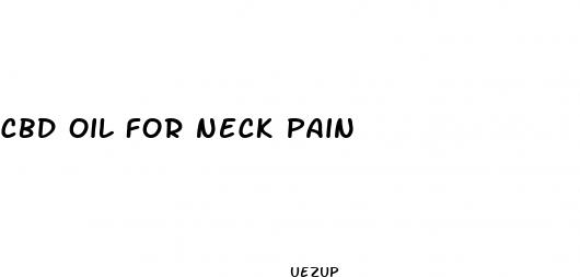 cbd oil for neck pain