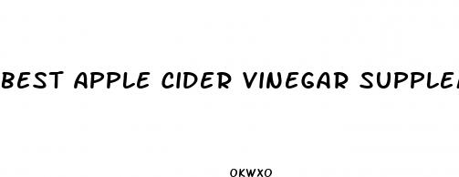 best apple cider vinegar supplement for weight loss