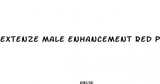 extenze male enhancement red pill