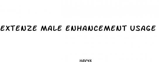 extenze male enhancement usage