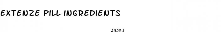 extenze pill ingredients