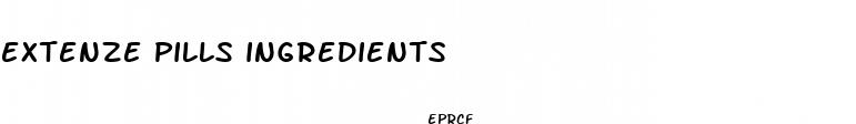 extenze pills ingredients