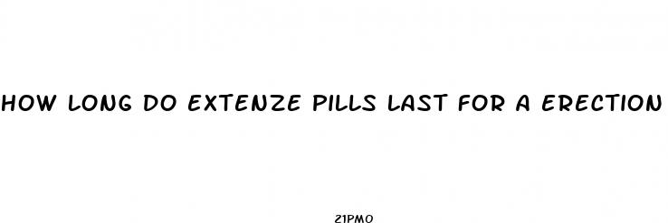 how long do extenze pills last for a erection