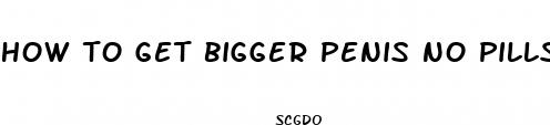 how to get bigger penis no pills