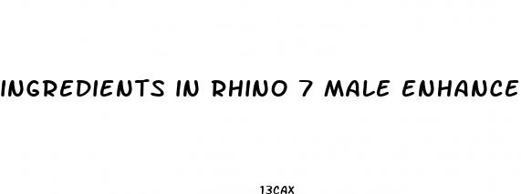 ingredients in rhino 7 male enhancement