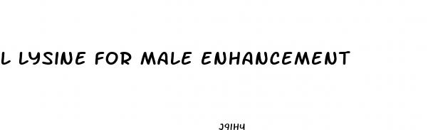 l lysine for male enhancement