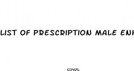 list of prescription male enhancement drugs