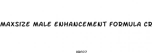 maxsize male enhancement formula cream side effects