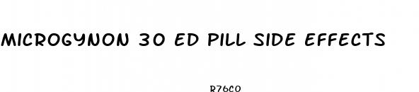 microgynon 30 ed pill side effects