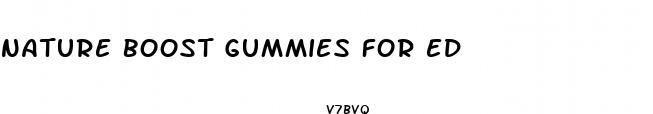 nature boost gummies for ed