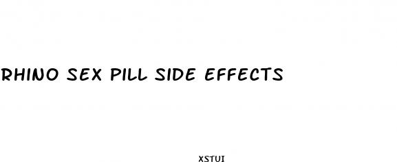 rhino sex pill side effects