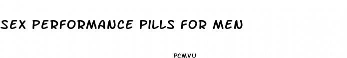 sex performance pills for men