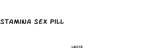 stamina sex pill