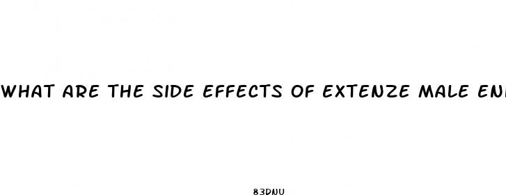 what are the side effects of extenze male enhancement