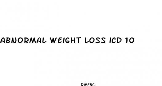 abnormal weight loss icd 10