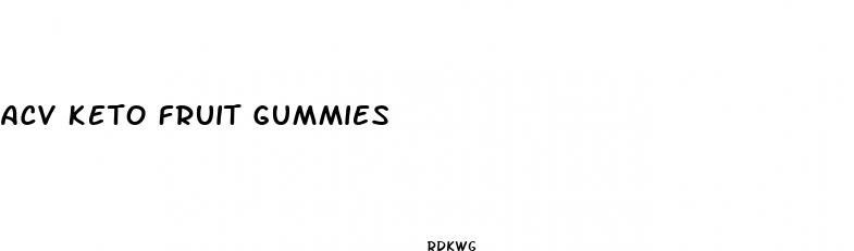 acv keto fruit gummies