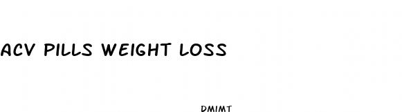 acv pills weight loss