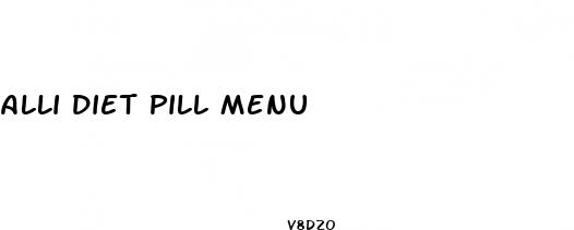 alli diet pill menu