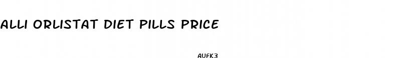 alli orlistat diet pills price