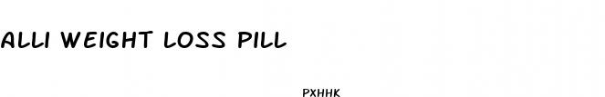 alli weight loss pill