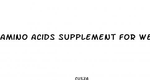 amino acids supplement for weight loss