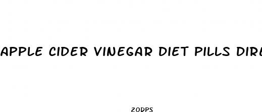 apple cider vinegar diet pills directions
