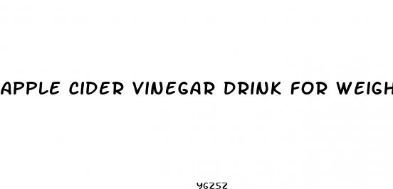 apple cider vinegar drink for weight loss