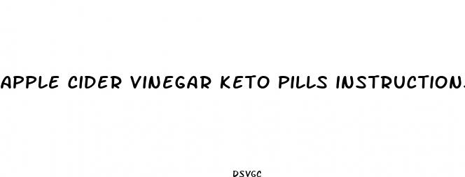 apple cider vinegar keto pills instructions