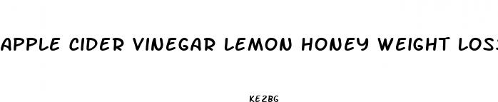 apple cider vinegar lemon honey weight loss