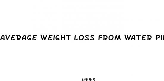 average weight loss from water pills