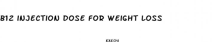 b12 injection dose for weight loss