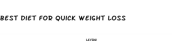 best diet for quick weight loss