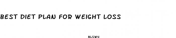 best diet plan for weight loss