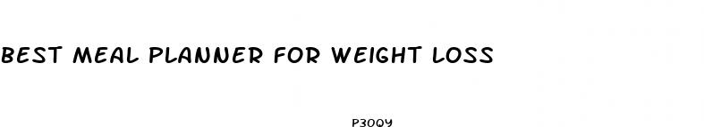 best meal planner for weight loss