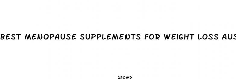 best menopause supplements for weight loss australia