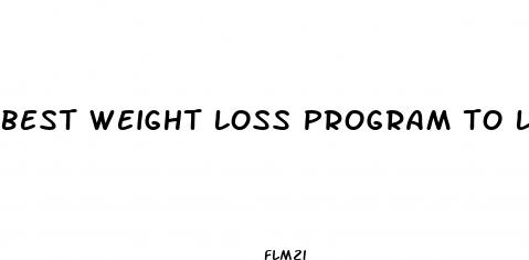 best weight loss program to lose weight fast