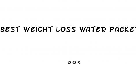 best weight loss water packets
