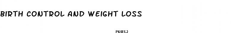 birth control and weight loss 