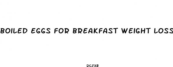 boiled eggs for breakfast weight loss