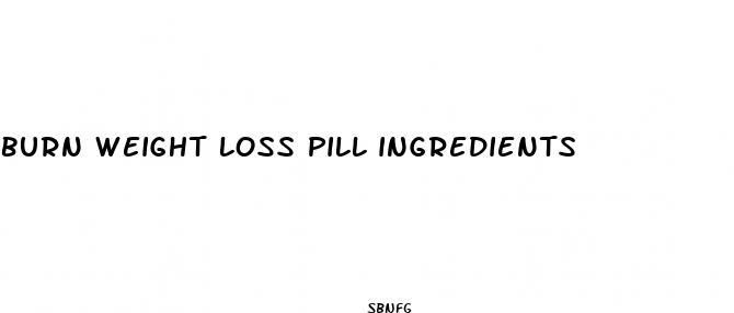 burn weight loss pill ingredients