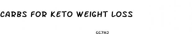 carbs for keto weight loss