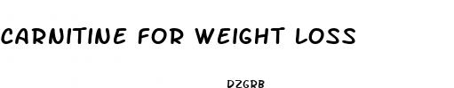 carnitine for weight loss