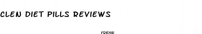 clen diet pills reviews