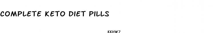 complete keto diet pills