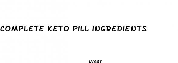 complete keto pill ingredients