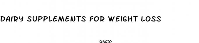 dairy supplements for weight loss