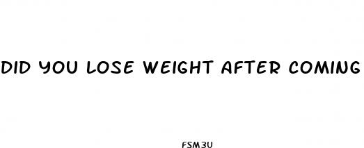 did you lose weight after coming off the pill