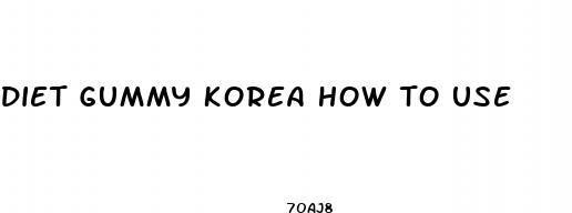 diet gummy korea how to use