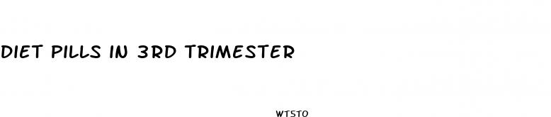 diet pills in 3rd trimester